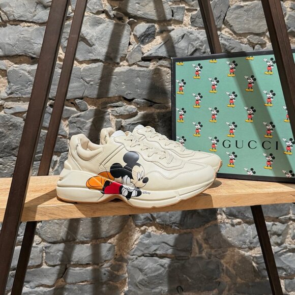 Gucci Other - Gucci X Disney Rhyton Ivory Chunky Sneakers